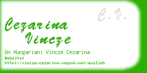 cezarina vincze business card